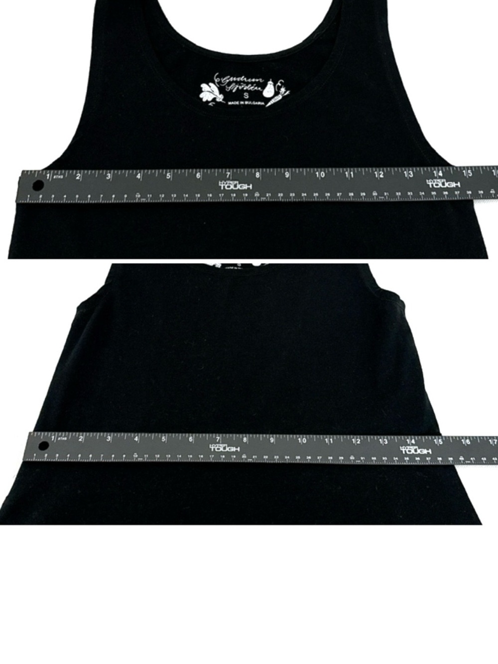 Gudrun Sjoden Dress Black Sleeveless A-Line Organic Cotton Stretch Tank Jersey - Picture 9 of 13